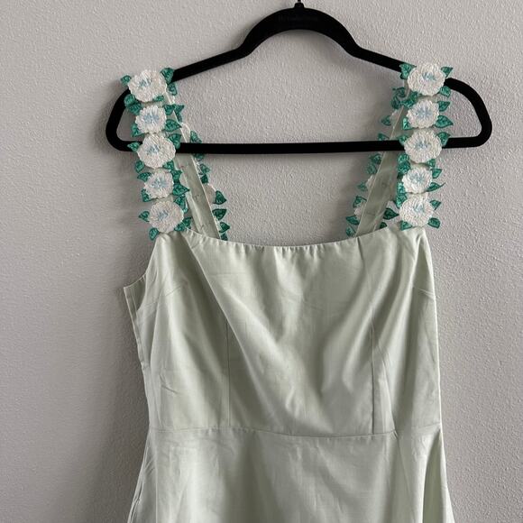 FANM MOON Shasha Dress Mint Green Size M New - Picture 5 of 8